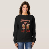 Retro Teacher Of Smart Cookies Gingerbread Teacher Sweatshirt (Vorne ganz)