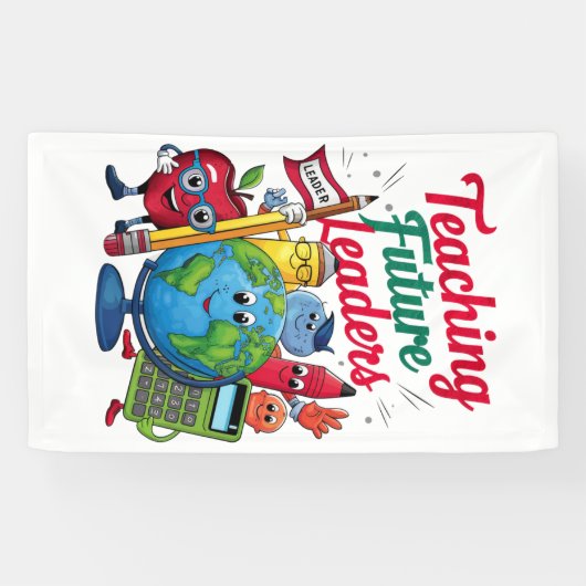 Retro Teacher School Banner (Horizontal)