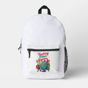 Retro Teacher School Bedruckter Rucksack