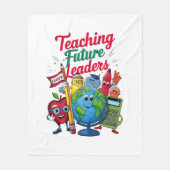 Retro Teacher School Fleecedecke (Vorderseite)