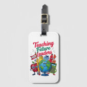 Retro Teacher School Gepäckanhänger (Vorderseite Vertikal)