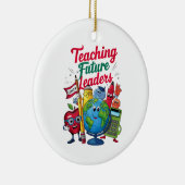 Retro Teacher School Keramik Ornament (Rechts)