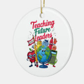 Retro Teacher School Keramik Ornament (Links)