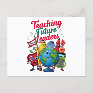 Retro Teacher School Postkarte