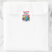 Retro Teacher School Runder Aufkleber (Tasche)
