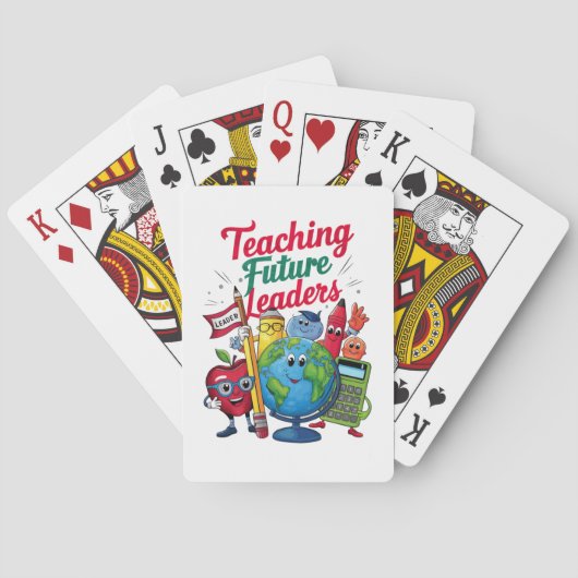 Retro Teacher School Spielkarten (Rückseite)