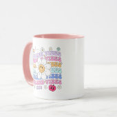 Retro Teacher Vibes Wertschätzung Tasse (Vorderseite Links)