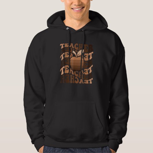 Retro Teachers Black History Month Daisy Melanin C Hoodie (Vorderseite)
