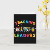Retro Teaching Future Leaders Groovy Teacher Back Karte (Gelbe Blume)
