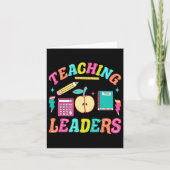 Retro Teaching Future Leaders Groovy Teacher Back Karte (Vorderseite)