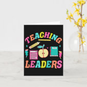 Retro Teaching Future Leaders Groovy Teacher Back Karte (Gelbe Blume)