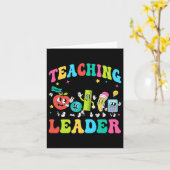 Retro Teaching Future Leaders Groovy Teacher Back Karte (Gelbe Blume)