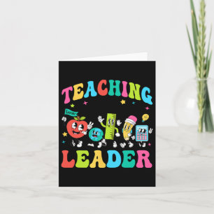 Retro Teaching Future Leaders Groovy Teacher Back Karte