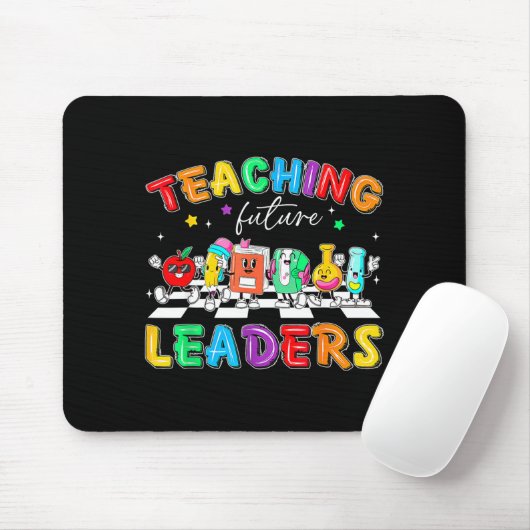 Retro Teaching Future Leaders Groovy Teacher Back  Mousepad (Mit Mouse)