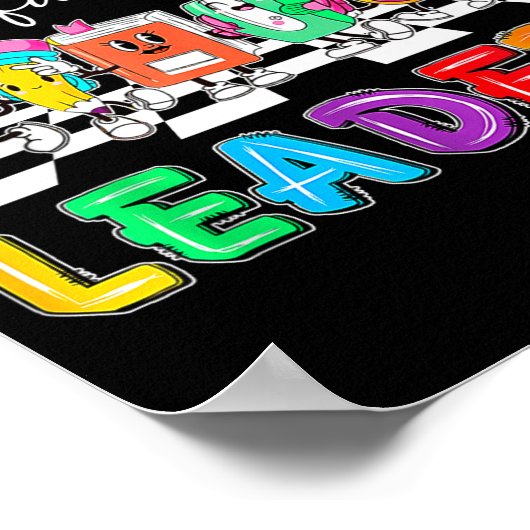 Retro Teaching Future Leaders Groovy Teacher Back Poster (Ecke)