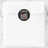 Retro Teaching Future Leaders Groovy Teacher Back  Runder Aufkleber (Tasche)