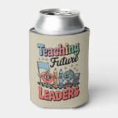 Retro Teaching Future Leaders Groovy Teacher Dosenkühler (Kanne Vorderseite)