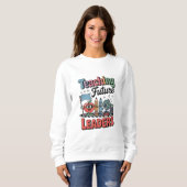Retro Teaching Future Leaders Groovy Teacher Sweatshirt (Vorne ganz)