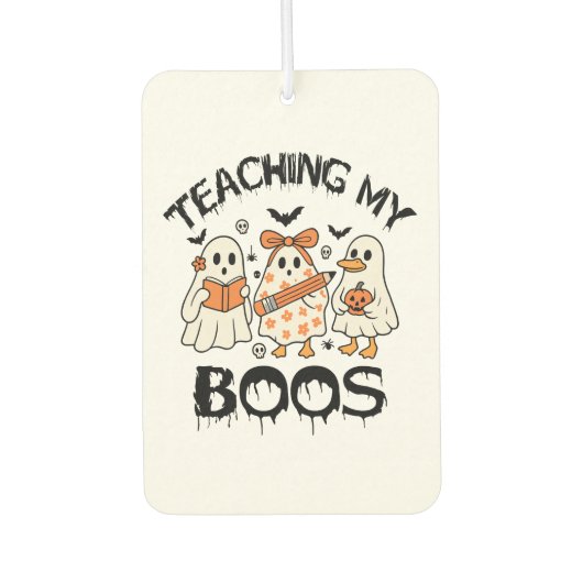 Retro Teaching My Boos Halloween Autolufterfrischer (Vorderseite)
