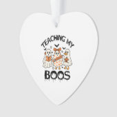 Retro Teaching My Boos Halloween Ornament (Vorderseite)