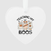 Retro Teaching My Boos Halloween Ornament (Vorderseite)
