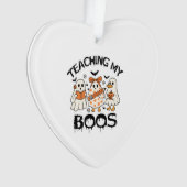 Retro Teaching My Boos Halloween Ornament (Vorderseite)