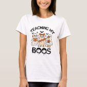 Retro Teaching My Boos Halloween T-Shirt (Vorderseite)