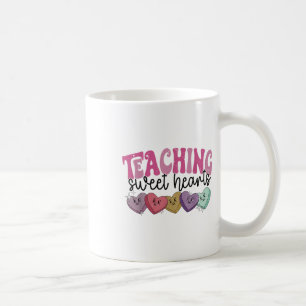 Retro Teaching Sweethearts Candy Heart Teacher Val Kaffeetasse