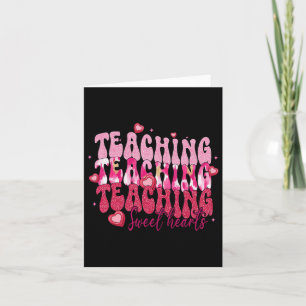 Retro Teaching Sweethearts Candy Heart Teacher Val Karte