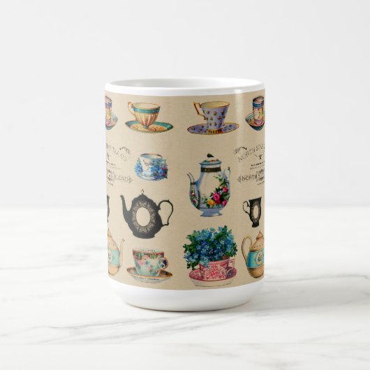 Retro Teacup Vintage Werbung Coffee Tasse (Zentrum)