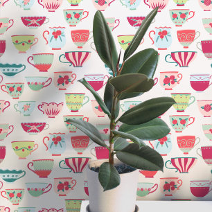 Retro-Teacups Tapete