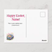 Retro Teal & Purple Truck with Easter Eggs Postkarte (Rückseite)