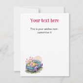 Retro Teal & Purple Truck with Easter Eggs RSVP Karte (Rückseite)