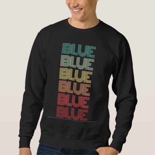 Retro-Team BLAUE Sommer Kampfflugzeug Kriegsspielf Sweatshirt (Vorderseite)