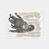 Retro-Team Punch Baby Monkey Fleecedecke (Vorderseite (Horizontal))