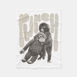 Retro-Team Punch Baby Monkey Fleecedecke
