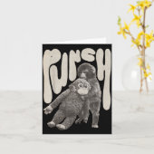Retro-Team Punch Baby Monkey Karte (Gelbe Blume)