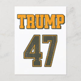 Retro Team Trump 47 Vintag Postkarte