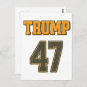 Retro Team Trump 47 Vintag Postkarte (Vorne/Hinten)