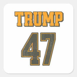Retro Team Trump 47 Vintag Quadratischer Aufkleber