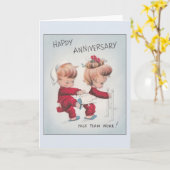 Retro Team Work Anniversary Grußkarte Karte (Gelbe Blume)