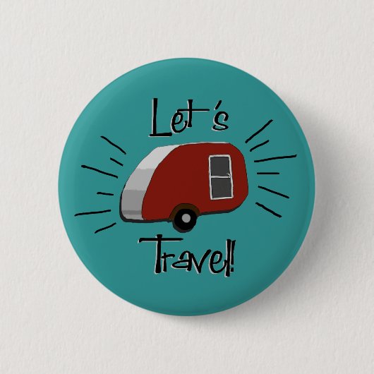 Retro Teardrop-Camper-Knopf Button (Vorderseite)