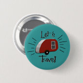 Retro Teardrop-Camper-Knopf Button (Vorne & Hinten)