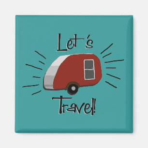 Retro Teardrop-Camper-Magnet Magnet