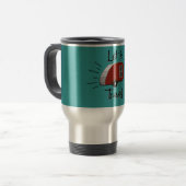 Retro Teardrop-Camper-Tasse Reisebecher (Vorderseite Links)