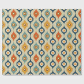 Retro Teardrop Geschenkwrap - Lebhaftes Mittelalte Geschenkpapier (Flach)