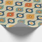 Retro Teardrop Geschenkwrap - Lebhaftes Mittelalte Geschenkpapier (Ecke)