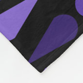 Retro Teardrops Black Indigo Fleecedecke (Ecke)