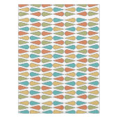 Retro Teardrops des mittleren Jahrhunderts farbenf Tischdecke (Vorderseite)