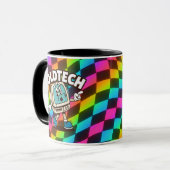 Retro Tech Cartoon Psychedelic Mug Tasse (Vorderseite Links)